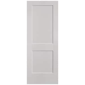 30 in. x 80 in. 2-Panel Logan Single Bore Hollow Core Silver Bullet Molded Composite Interior Door Slab