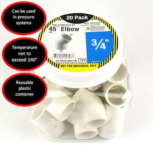 3/4 in. PVC Elbow S x S Pro Pack (20-Pack)