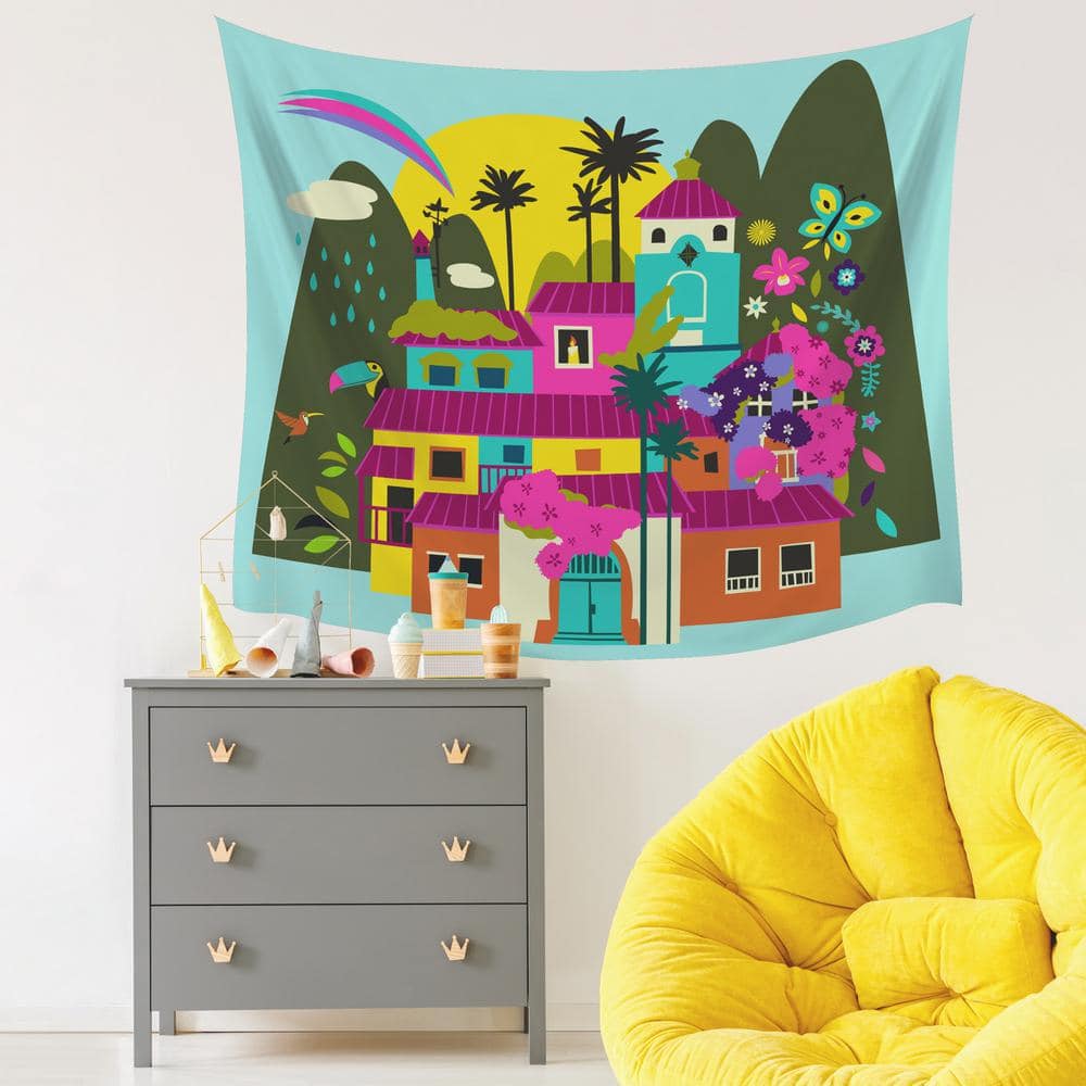 Encanto Casa Madrigal Colorful Polyester Wall Tapestry