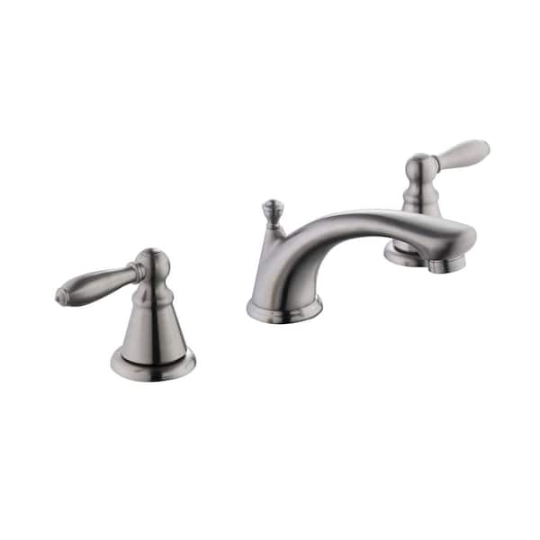 Glacier Bay 2500 Series 8 in. Widespread 2-Handle Bathroom Faucet in Brushed Nickel