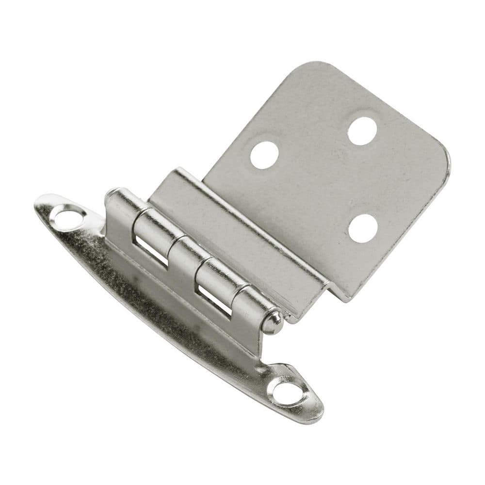 Hinge 3/8 in. Inset Variable Overlay Face Frame Free-Swinging Satin Nickel Cabinet Hinge (5-Pairs) price history on PriceWatchPro