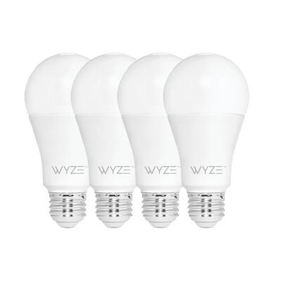 60-Watt Equivalent White 800 Lumens A19 Dimmable Wi-Fi LED Smart Light Bulb Tunable Alexa and Google Assistant (4-Bulb)
