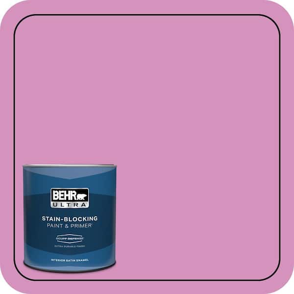 BEHR ULTRA 1 qt. #680B-4 Pressed Flower Extra Durable Satin Enamel Interior Paint & Primer