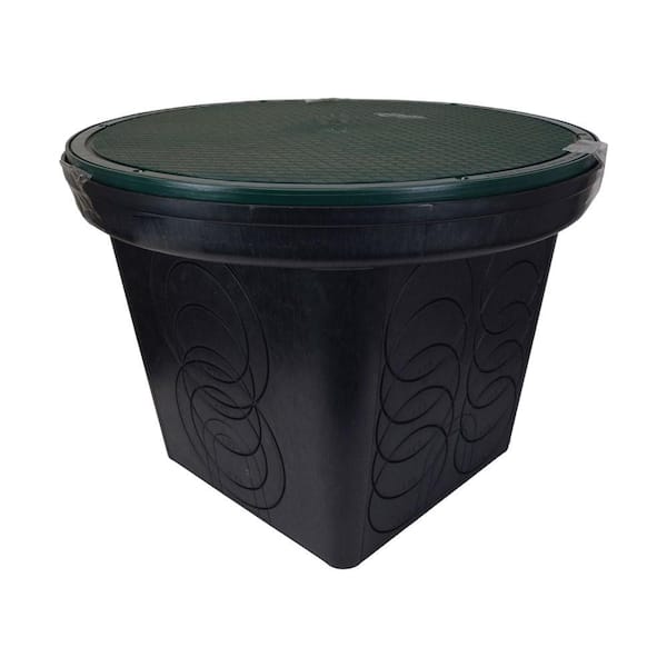 20 in. Polylok Round Dbox, 6 hole with flat solid cover 89-3017