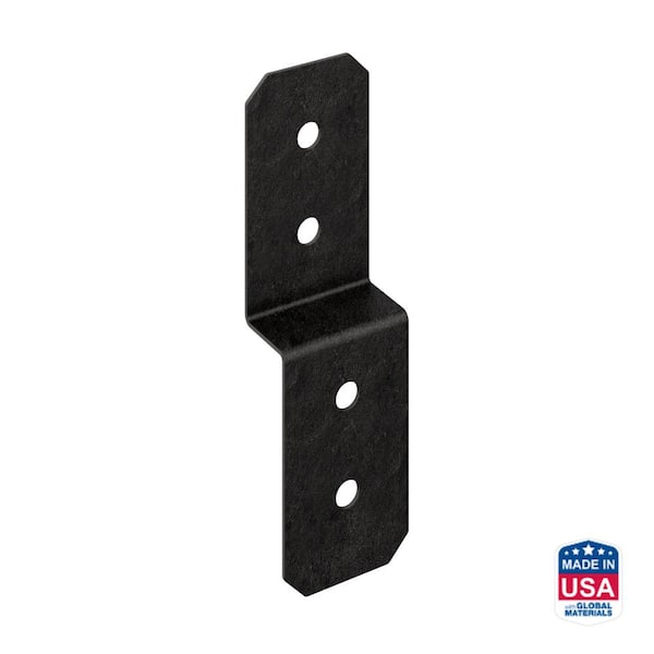 Outdoor Accents Avant Collection 3 in. ZMAX, Black Powder-Coated Deck Joist Tie for 2x Nominal Lumber