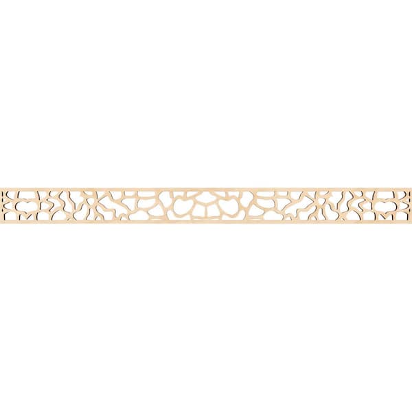 Ekena Millwork Rochester Fretwork 0.375 in. D x 46.375 in. W x 4 in. L Birch Wood Panel Moulding