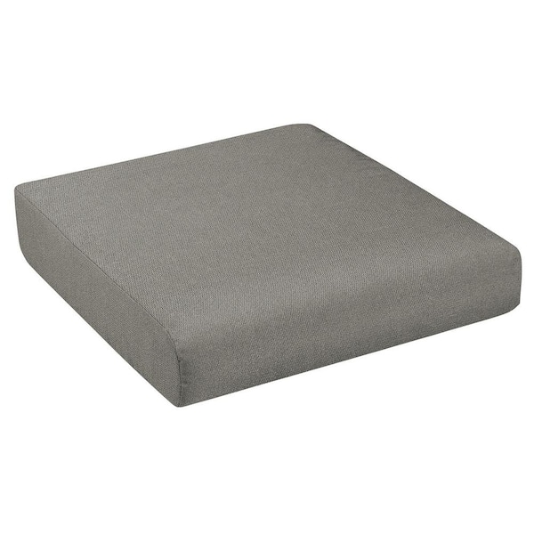 SORRA HOME Sunbrella Canvas Charcoal Rectangle Outdoor Seat Cushion