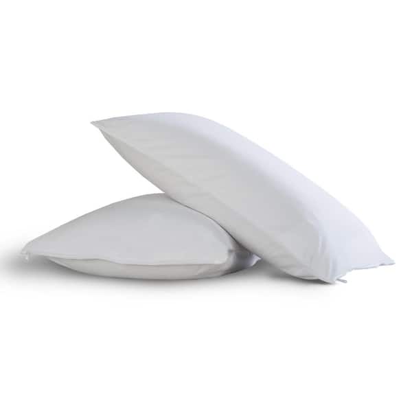 ALL-IN-ONE Easy Care Polyester Bed Bug Blocker Standard Queen Pillow Protectors (Set of 2)