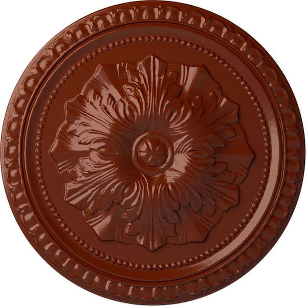 Ekena Millwork 18 in. x 1-3/8 in. Richmond Urethane Ceiling Medallion (Fits Canopies upto 2-5/8 in.), Firebrick