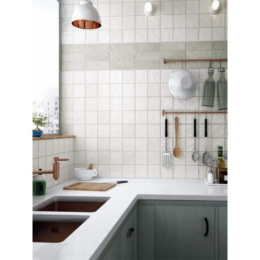 Apollo White 4x4 Polished Ceramic Mosaic Tile