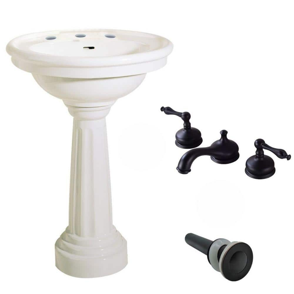 Renovators Supply Manufacturing W Oval Biscuit Pedestal Bathroom