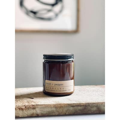 Z CANDLES Teakwood, Matte Black Candle 12 oz. black12teakwood - The Home  Depot