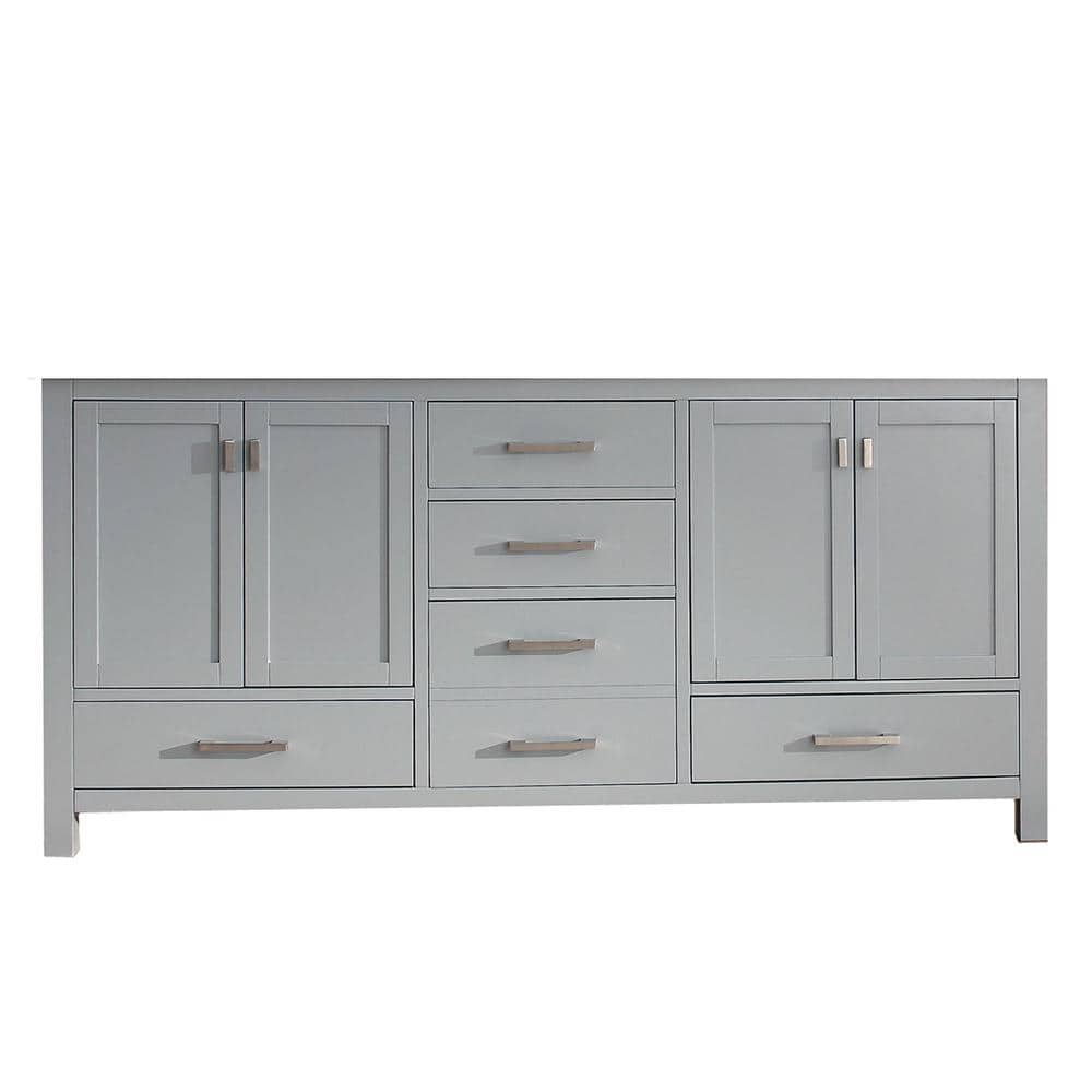 Avanity Modero 72 in. Double Vanity Cabinet Only in Chilled Gray