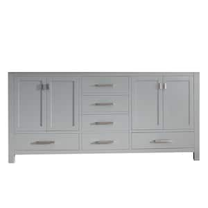 Modero 72 in. Double Vanity Cabinet Only in Chilled Gray