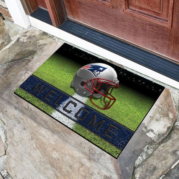 Team Sports America Officially Licensed NFL Fan Gear New England Patriots,  Shaped Coir Door Mat Floor Mat Sports Accessories and Gift for Home Office