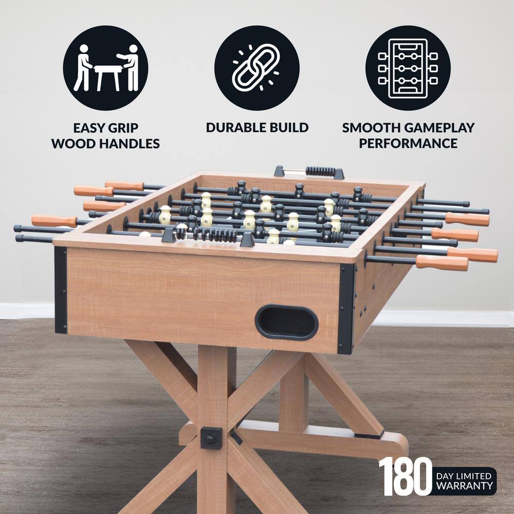 Daulton 55" Rustic Oak and Black Foosball Table