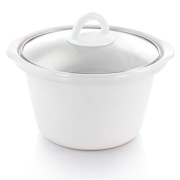 Better Chef 3 qt. Round Slow Cooker with Removable Stoneware Crock in White  985117971M - The Home Depot