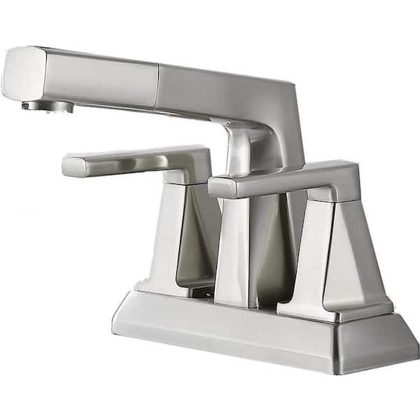 16 GAUGE SINKS Commercial Metering Single Handle Bathroom Sink Faucet in Stainless Steel 16GS-36522