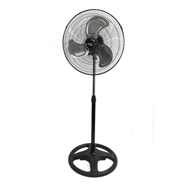 18 in. Adjustable Height Oscillating Pedestal Industrial Heavy Duty Fan