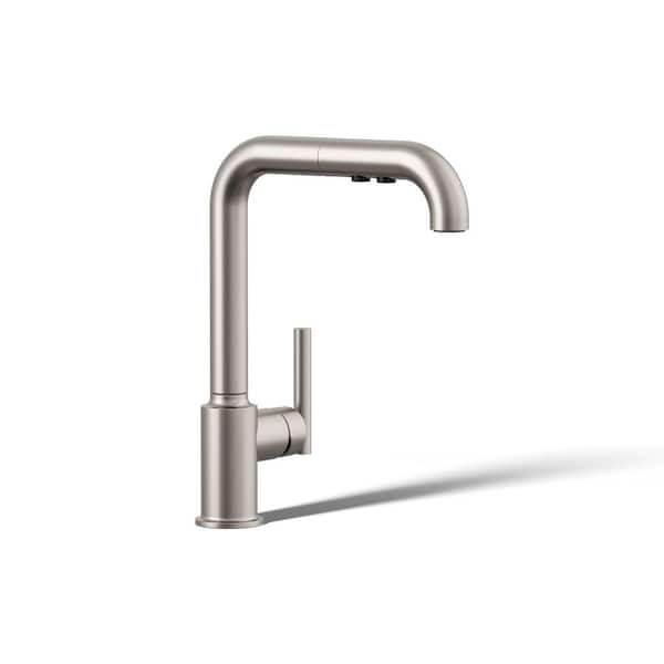 Purist Single-Handle Pull-Out Sprayer Kitchen Faucet In Vibrant Stainless