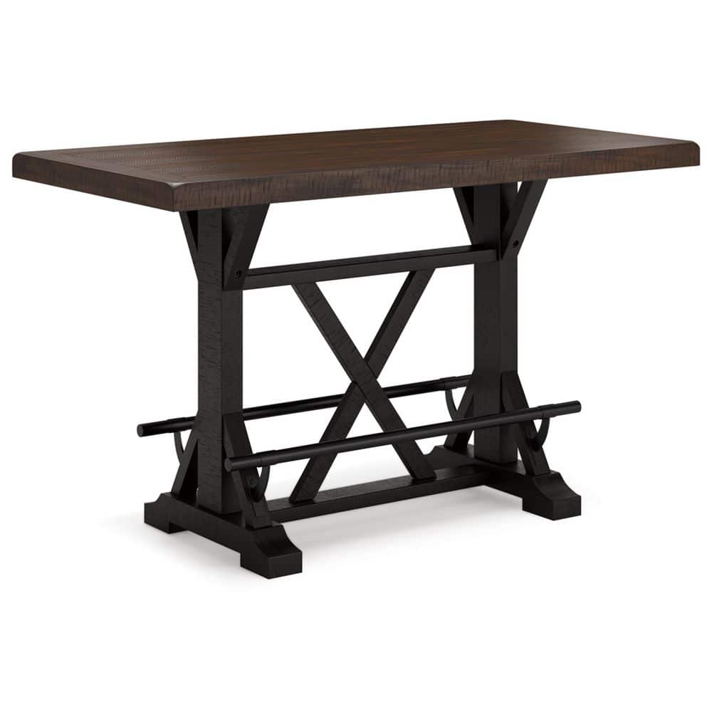 Valebeck 60" Brown and White Reclaimed Wood Counter Height Dining Table