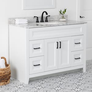 Ridge 48 in. W x 21.6 in. D x 34 in. H Bath Vanity Cabinet without Top in White