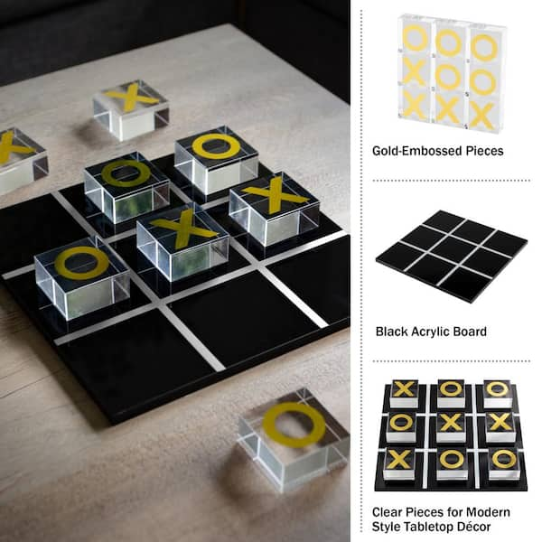 Trademark Games Acrylic Clear Tic Tac Toe Game Fun Strategy Game