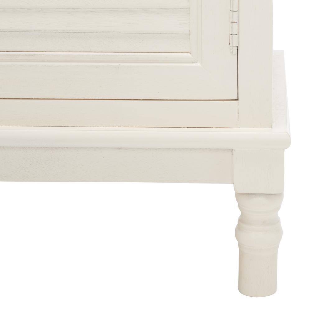 Tate Distressed White Farmhouse Chic Sideboard with Turned Legs