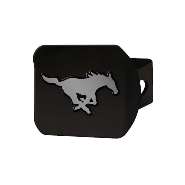 FANMATS SMU Mustangs Black Metal Hitch Cover with Metal Chrome 3D Emblem