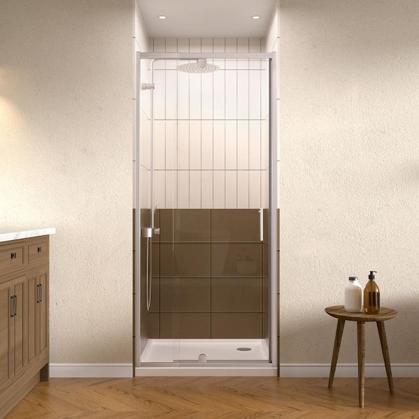 ace♡ ACE DECOR 28-32 in. W x 72 in. H Pivot Shower Door, Framed 1/4 in