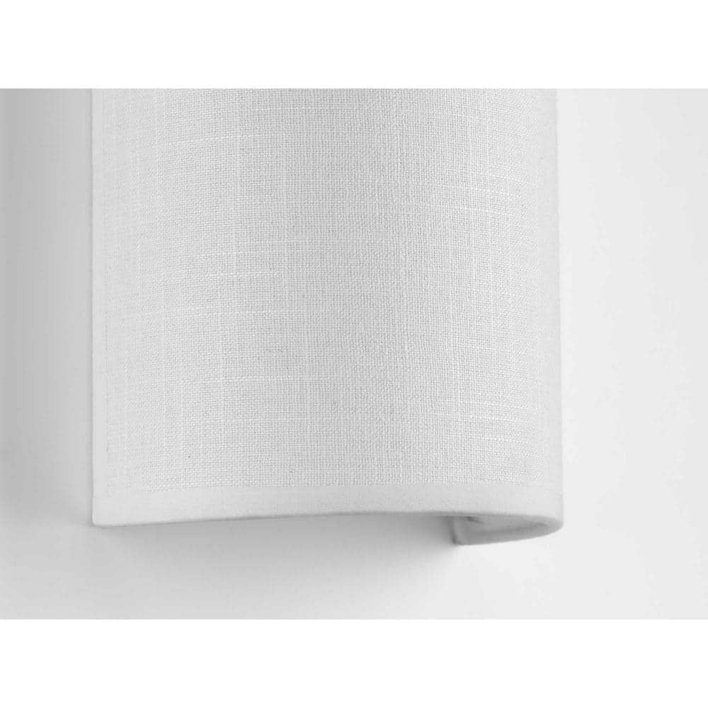 Elegant White LED Wall Sconce with Summer Linen Shade