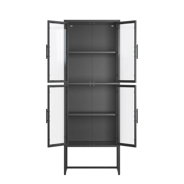 Hodedah 23.6-in W x 67.6-in H Wood White Freestanding Utility Storage Cabinet