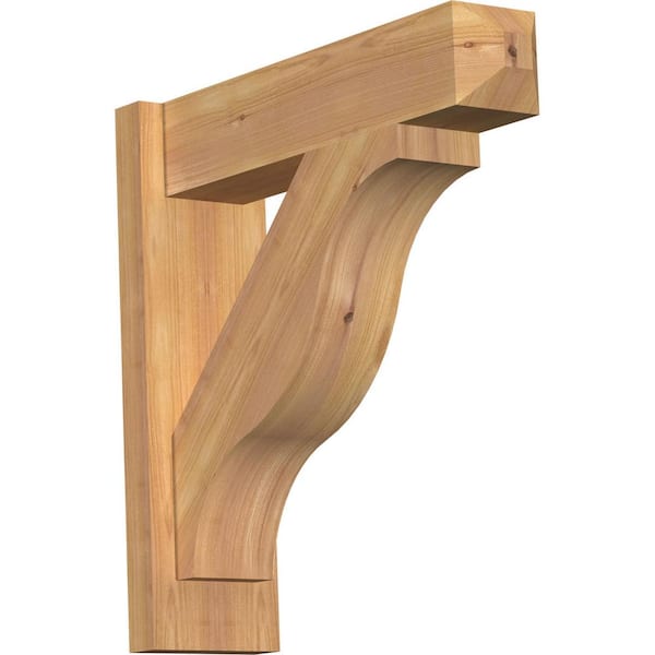 Ekena Millwork 6 in. x 20 in. x 20 in. Western Red Cedar Fuston Craftsman Smooth Outlooker