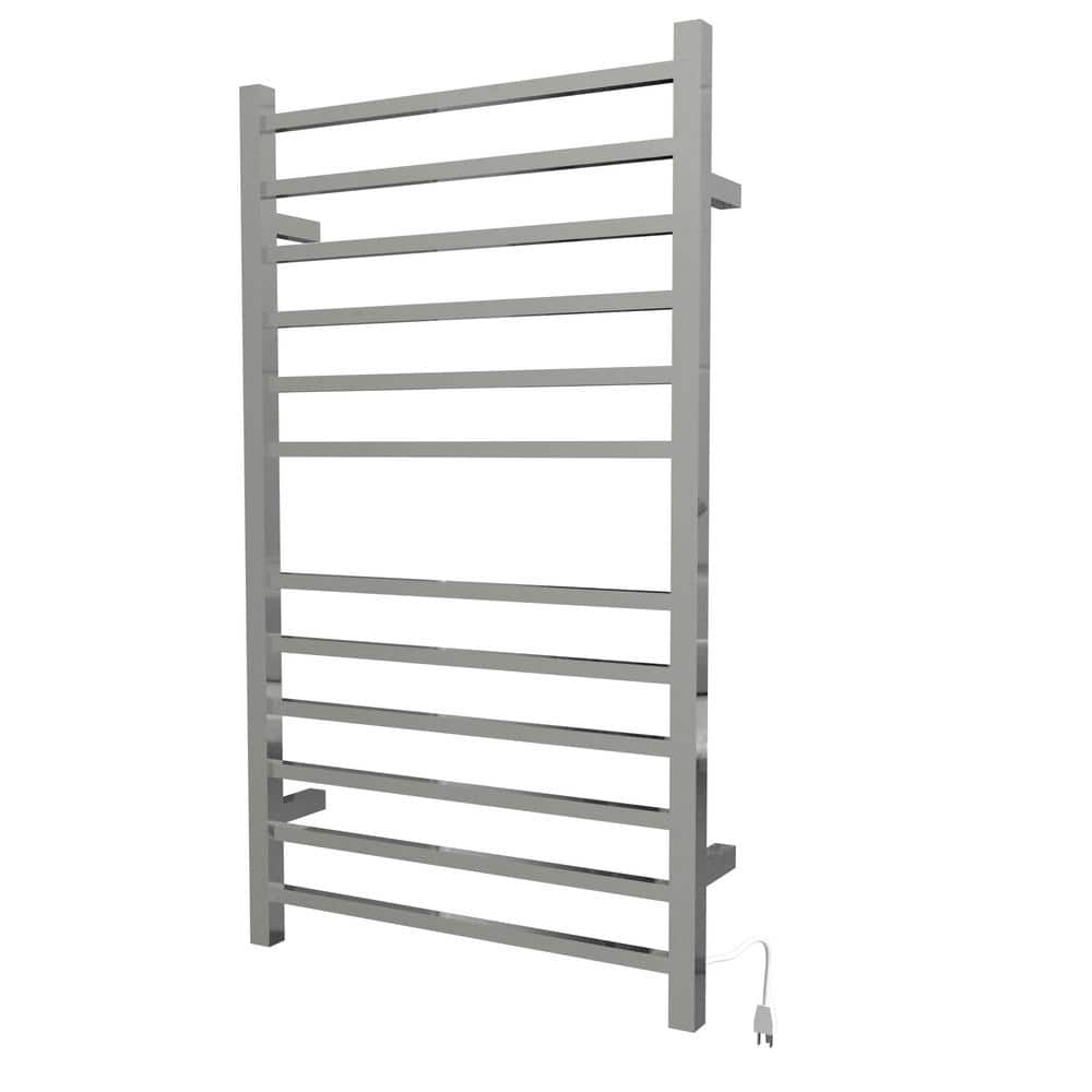 Polished Nickel Stainless Steel Wall Mounted Electric Towel Warmer