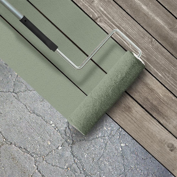 1 gal. #N390-4 Bitter Sage Textured Low-Lustre Enamel Interior/Exterior Porch and Patio Anti-Slip Floor Paint