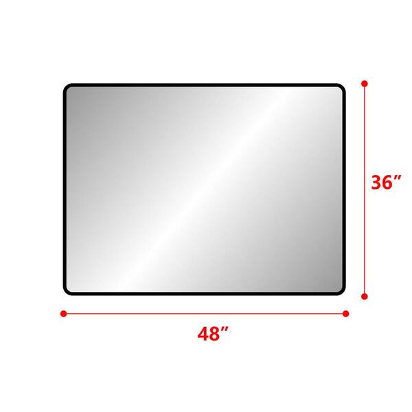 FORCLOVER 48 in. W x 36 in. H Large Rectangular Aluminum Framed 