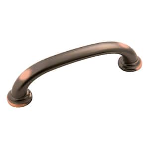 Zephyr Collection 3-3/4 in. (96mm) Center to Center Oil-Rubbed Bronze Highlighted Finish Modern Zinc Bar Pull (10-pack)