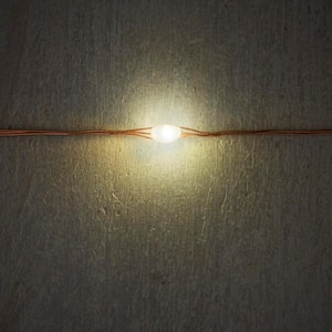 Outdoor/Indoor 33 ft. 3 AA Battery Operated Copper Wire LED Fairy String Light, Color Changing