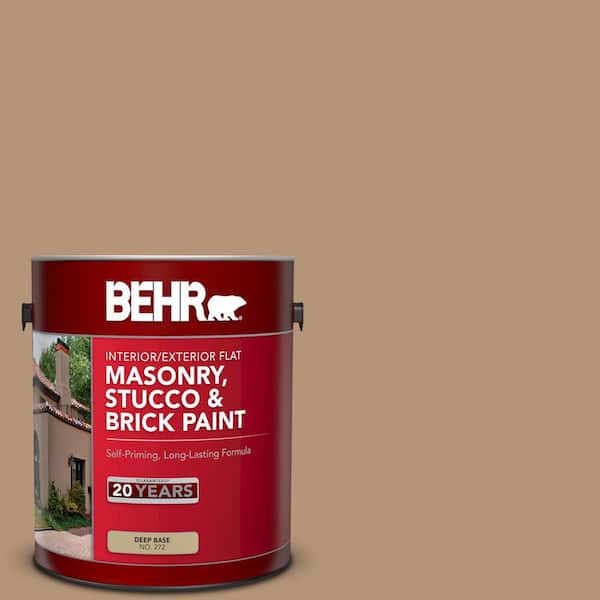 BEHR 1 gal. #280F-4 Burnt Almond Flat Interior/Exterior Masonry, Stucco and Brick Paint