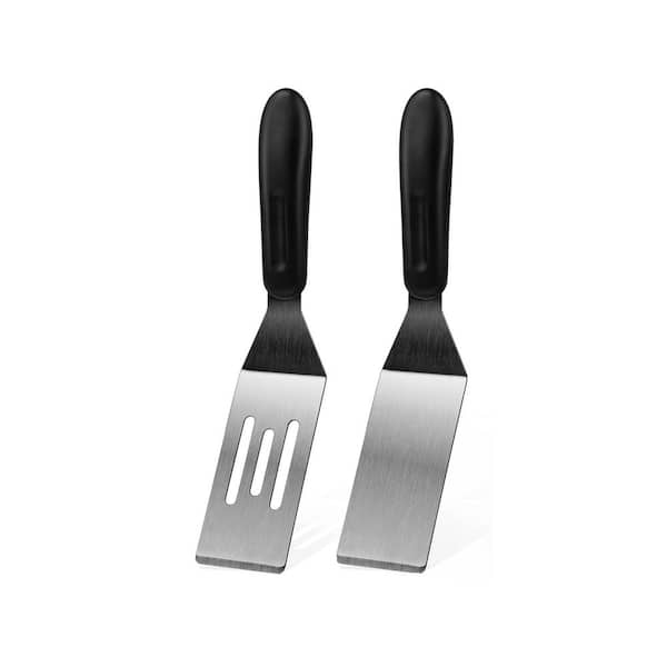 Silver Mini Serving Spatula Set Stainless Steel Cutter Serve Turner Professional Kitchen 2 Piece 8x1.5 inch