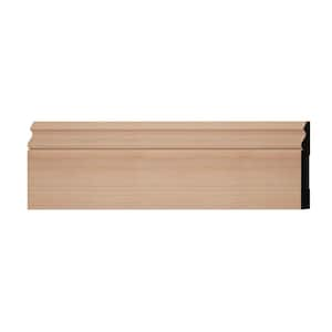 WM217 0.56 in. D x 5.25 in. W x 6 in. L Wood (Cherry) Baseboard Moulding Sample