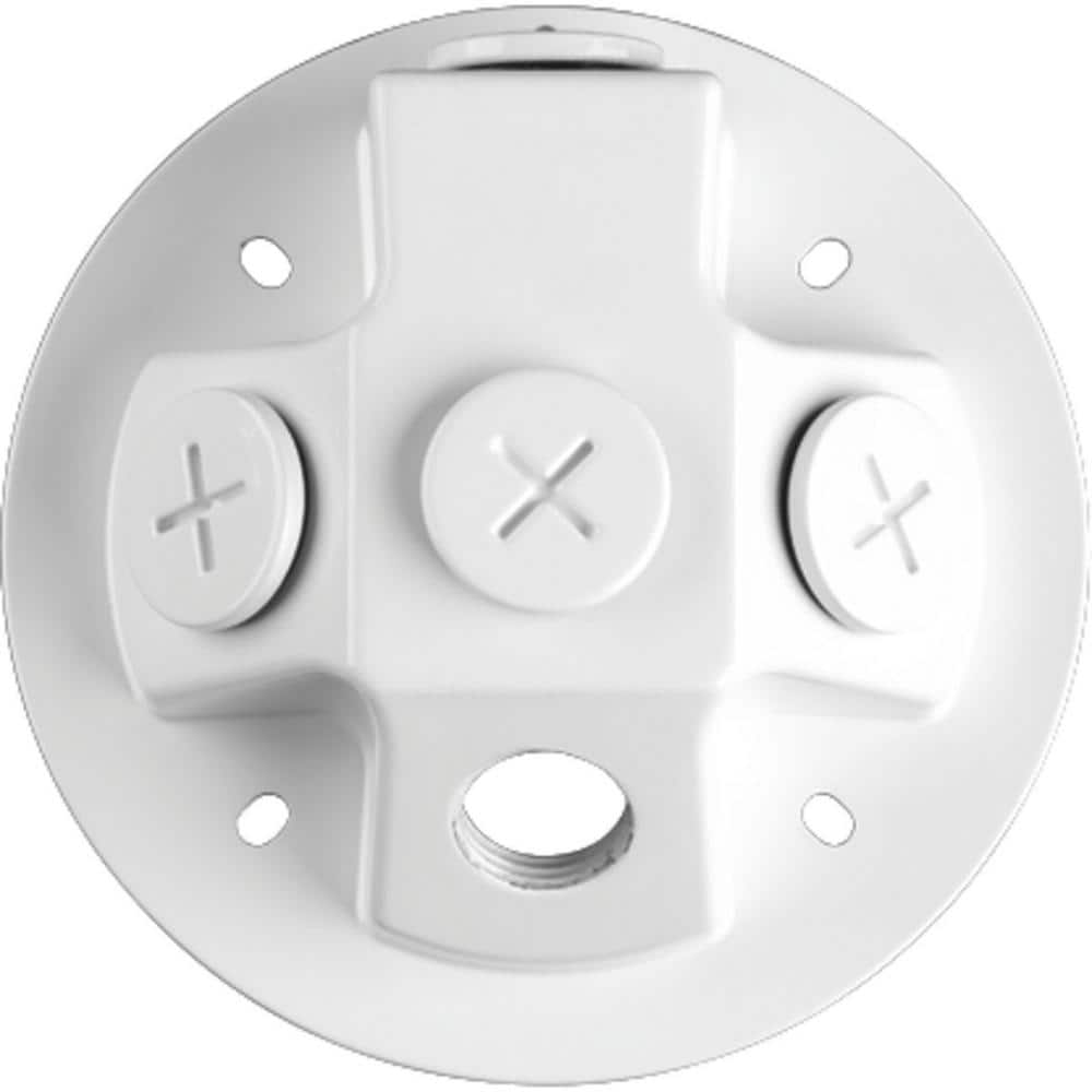 5 in. White Outdoor Flood Light Back Plate price history on PriceWatchPro