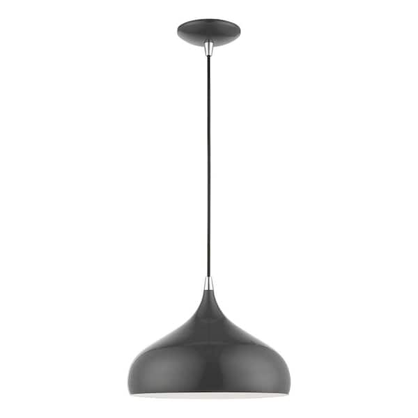 AVIANCE LIGHTING Hansberry 1-Light Shiny Dark Gray Teardrop