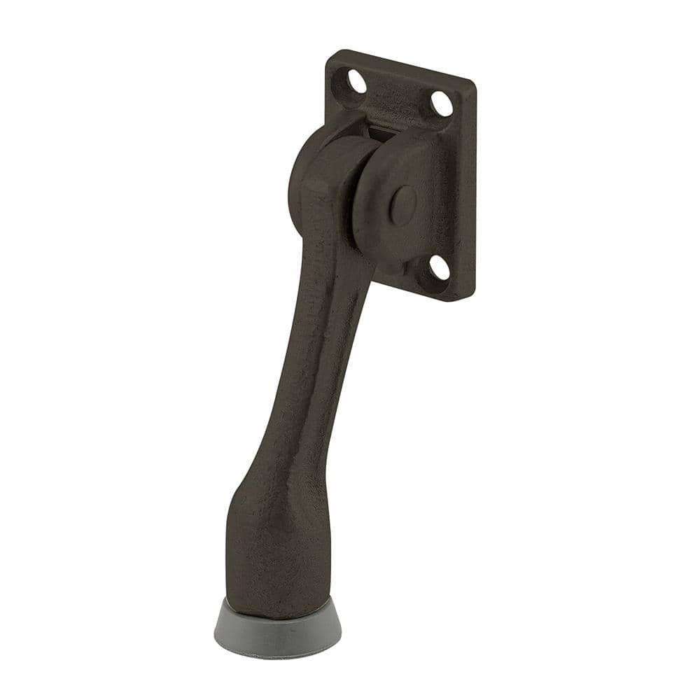 Door Holder 4 in. Drop Down Cast Iron Bronze Painted Color Gray Rubber price history on PriceWatchPro