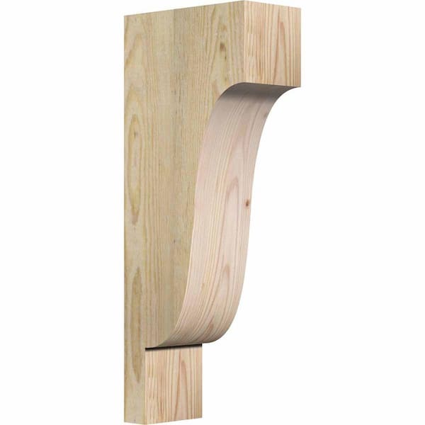 4 in. x 8 in. x 20 in. Douglas Fir Newport Rough Sawn Corbel