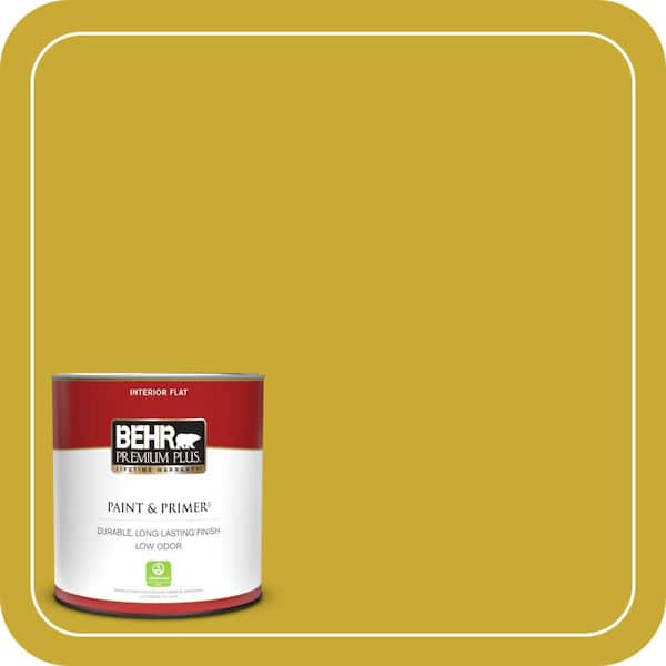 BEHR PREMIUM PLUS 1 qt. #P320-7 Sweet and Sour Flat Low Odor Interior Paint & Primer