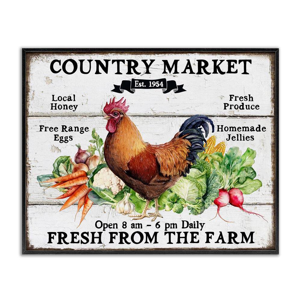 Country Market Vegetables by Creatif Belle Black Framed Food Giclee Art Print 16 in. x 20 in. price history on PriceWatchPro