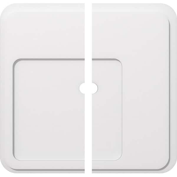 Ekena Millwork 1 in. P X 10-1/2 in. C X 30 in. OD X 2 in. ID Lucan Architectural Grade PVC Contemporary Ceiling Medallion, Two Piece