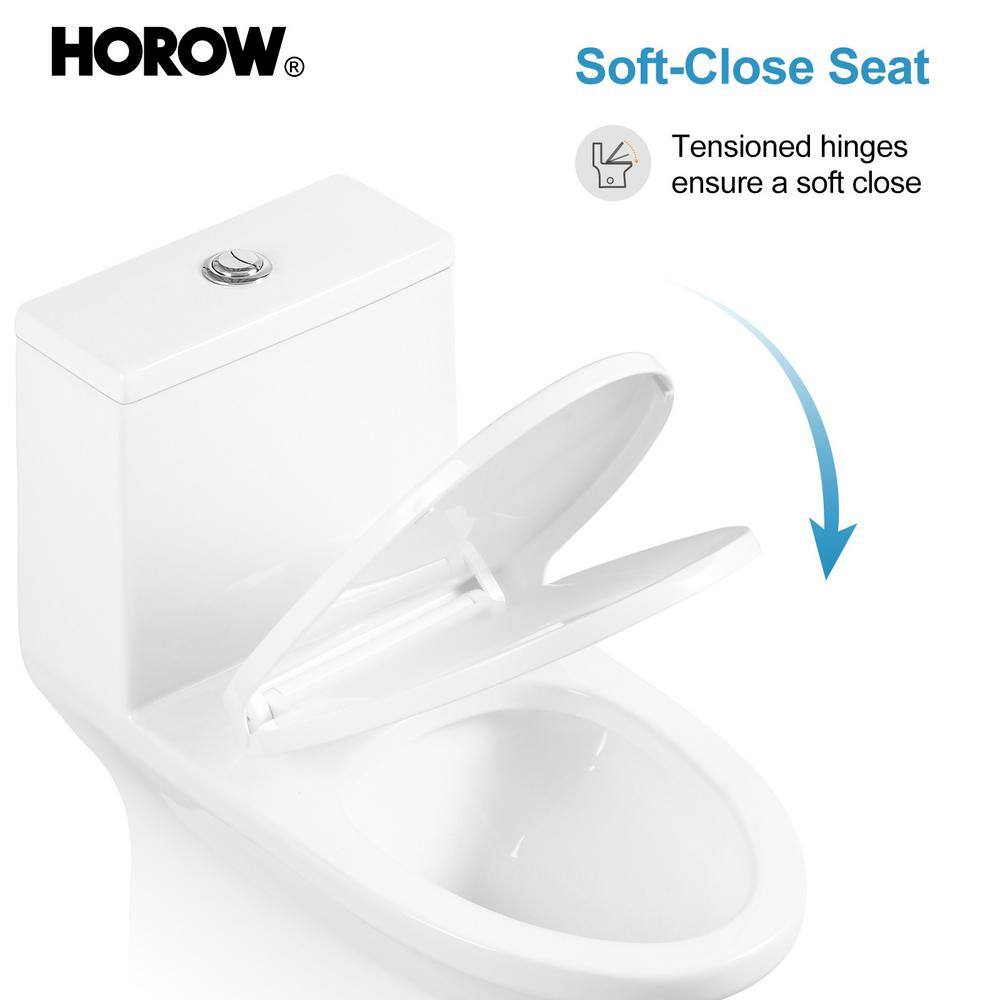 White Ceramic Elongated Dual Flush High Efficiency Toilet