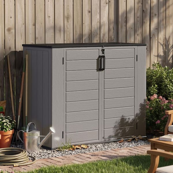 Sizzim 4 ft. 7.9 in. W x 2 ft. 2.4 in. D x 4 ft. H Resin Shed
